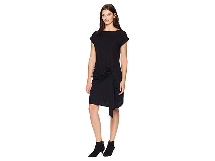 Kenneth Cole New York Gathered Front Detail Dress (black) Women's Dress