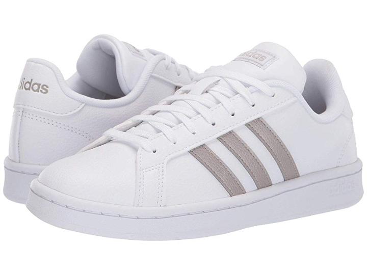Adidas Grand Court (footwear White/platinum Metallic/footwear White) Women's Shoes