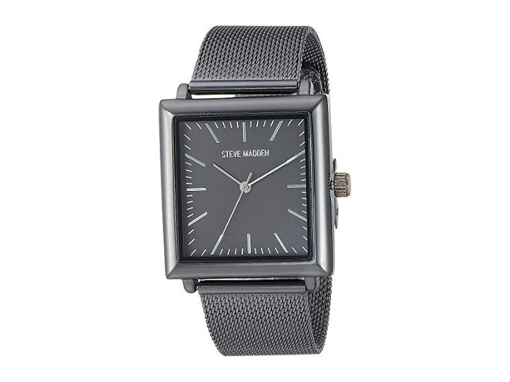 Steve Madden Square Case Men Alloy Band Watch Smw188 (gunmetal) Watches