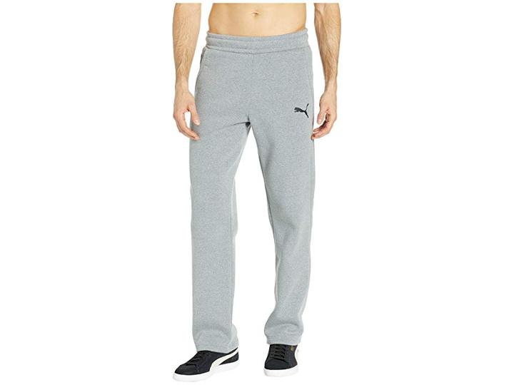 Puma Essential Logo Fleece Pants (medium Gray Heather/cat) Men's Casual Pants