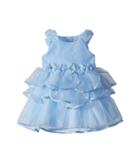 Nanette Lepore Kids Organza Dress W/ 3d Flower (infant) (light Blue) Girl's Dress