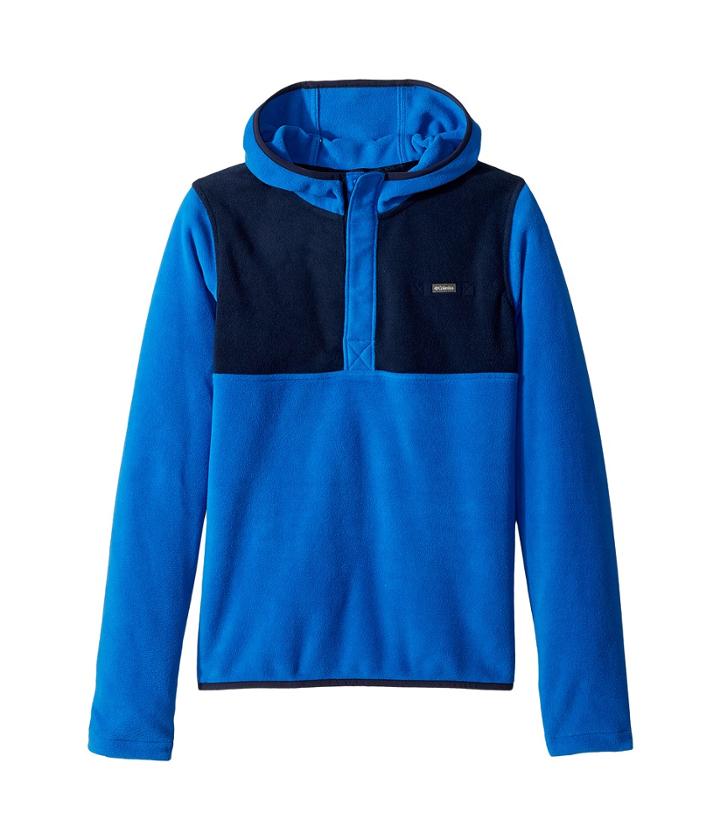 Columbia Kids Mountain Side Fleece Hoodie (little Kids/big Kids) (super Blue/collegiate Navy Heather) Boy's Sweatshirt