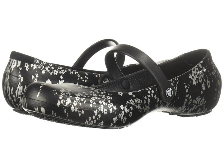 Crocs Alice Work Flat (black/silver) Women's Flat Shoes