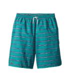 Lacoste Kids Hand Drawn Striped Swim Trunks (little Kids/big Kids) (earthenware Green) Boy's Swimwear