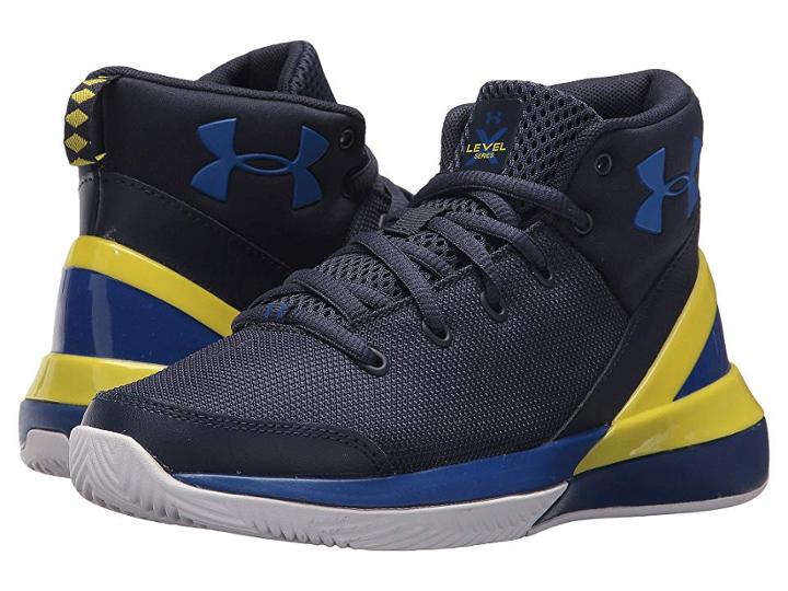 Under Armour Kids Ua Bgs X Level Ninja Basketball (big Kid) (midnight Navy/taxi/team Royal) Boys Shoes
