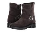 Frye Natalie Short Engineer Lug (charcoal Soft Oiled Suede) Women's Pull-on Boots