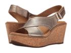 Clarks Aisley Tulip (gold Metallic Leather) Women's Sandals