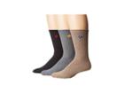 Sperry Low Lights Rib Crew (black Heather Assorted) Men's Crew Cut Socks Shoes