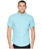Original Penguin Short Sleeve Sunshine Print Stretch Poplin (blue Topaz) Men's T Shirt