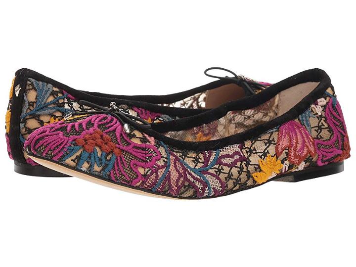 Sam Edelman Felicia (bright Multi Floral Chintz Lace) Women's Flat Shoes