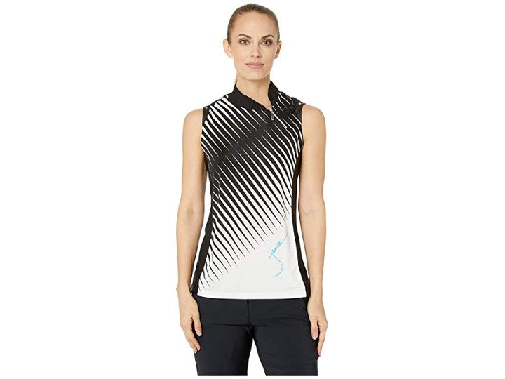 Jamie Sadock Prizm Sleeveless Top (cream De La Cream) Women's Clothing