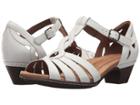 Rockport Cobb Hill Collection Cobb Hill Abbott Curvy T-strap (white Leather) Women's Shoes