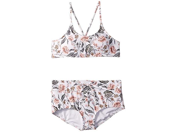 O'neill Kids Colleen Bralette Swim Set (big Kids) (white) Girl's Swimwear Sets