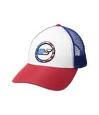Vineyard Vines Low Profile Performance Patriotic Trucker Hat (white Cap) Caps
