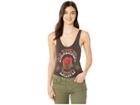 Chaser Grateful Dead Crew Neck Tank Bodysuit (vintage Black) Women's Jumpsuit & Rompers One Piece