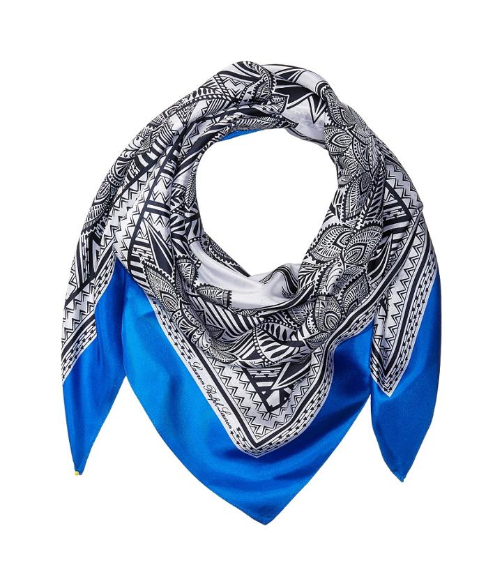 Lauren Ralph Lauren Ana Silk Scarf (navy) Scarves