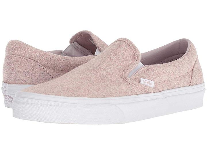 Vans Classic Slip-ontm ((flannel) Violet Ice/true White) Skate Shoes
