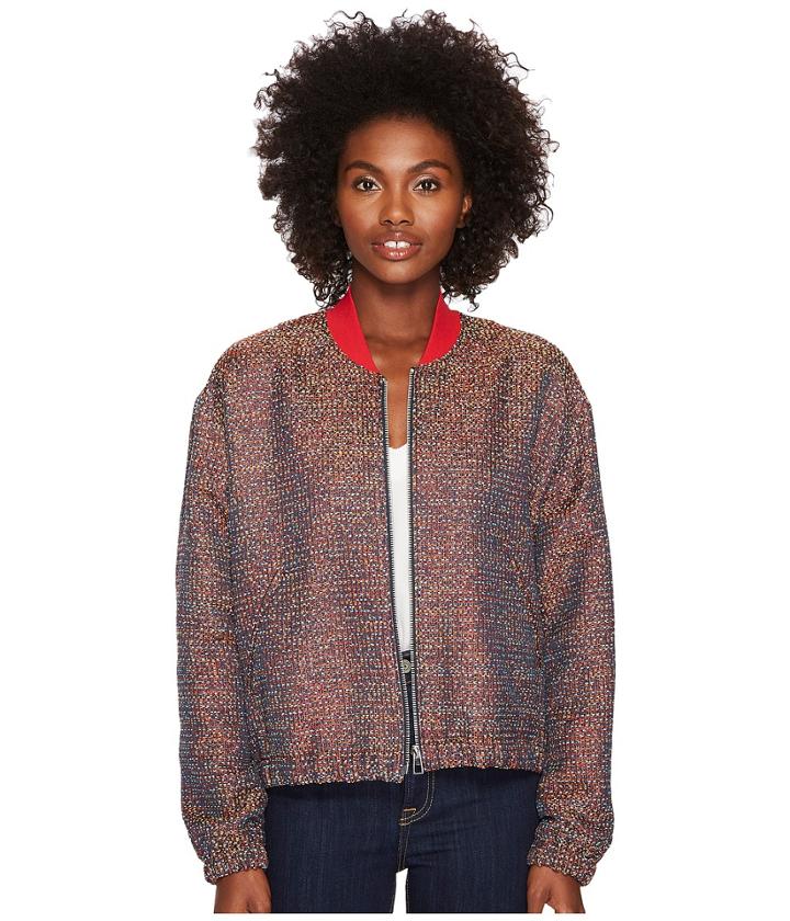 Paul Smith Tweed Bomber Jacket (multi) Women's Coat