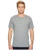 7 For All Mankind Short Sleeve Raw Pocket Crew (heather Grey 1) Men's Clothing