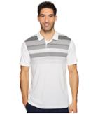 Puma Golf Go Time Road Map Polo (bright White/quiet Shade) Men's Short Sleeve Knit