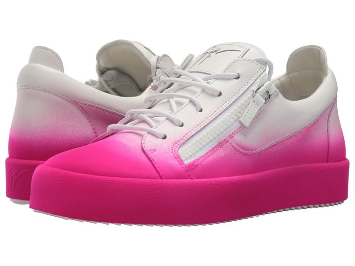 Giuseppe Zanotti May London Degrade Low Top Sneaker (fluorescent Pink) Men's Shoes