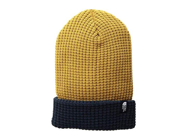 The North Face Kids Waffle Beanie (big Kids) (golden Brown/cosmic Blue) Beanies