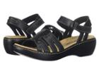 Clarks Delana Nila (black Leather) Women's Sandals