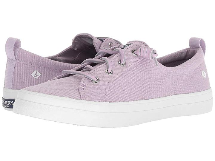 Sperry Crest Vibe Linen Seasonal (light Purple) Women's Lace Up Casual Shoes