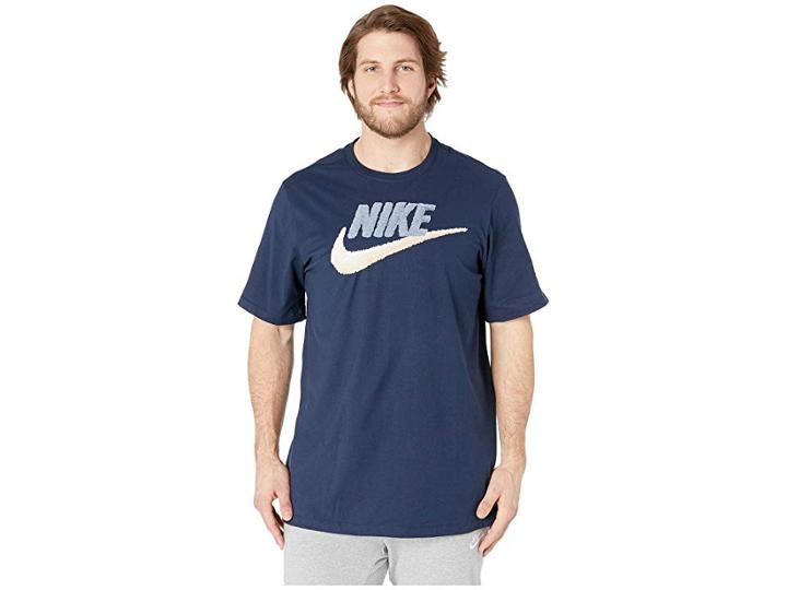 Nike Big Tall Nsw Brand Mark Tee (obsidian/armory Blue/light Cream) Men's T Shirt