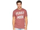 The Original Retro Brand Feast Mode Vintage Heathered Short Sleeve Tee (heather Burgundy) Men's T Shirt