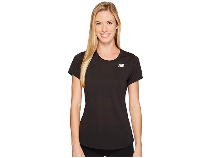 New Balance Accelerate Short Sleeve (black) Women's Clothing