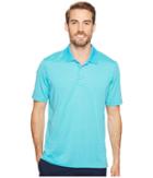 Adidas Golf 2-color Merch Stripe Polo (energy Blue/super Green) Men's Short Sleeve Pullover