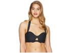 Unique Vintage Mrs. West Top (black/ivory Pin Dot) Women's Swimwear