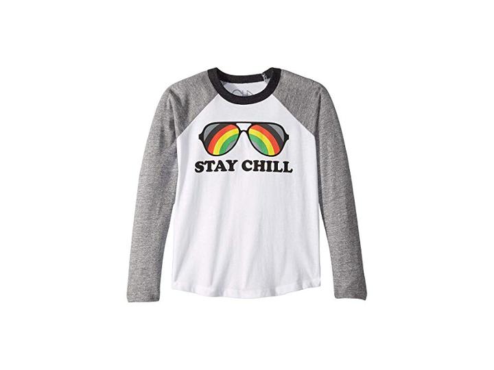 Chaser Kids Extra Soft Jersey Stay Cool Baseball Tee (little Kids/big Kids) (white/streaky Grey/black) Boy's T Shirt