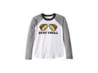Chaser Kids Extra Soft Jersey Stay Cool Baseball Tee (little Kids/big Kids) (white/streaky Grey/black) Boy's T Shirt