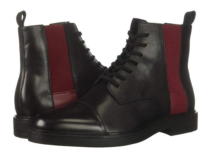 Calvin Klein Dameon (black/red Rock Nappa Calf Leather) Men's Shoes