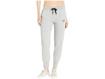 Nike Nike Sportswear Air Pants Reg Fleece (dark Grey Heather/black) Women's Casual Pants