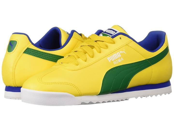 Puma Roma Basic (dandelion/verdant Green) Men's  Shoes