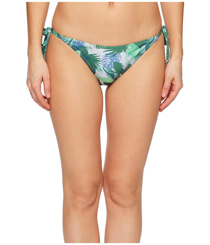 Letarte String Bikini Bottom (green Multi) Women's Swimwear