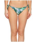 Letarte String Bikini Bottom (green Multi) Women's Swimwear