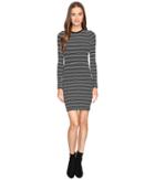Atm Anthony Thomas Melillo Engineered Stripe Dress (black/white Stripe) Women's Dress