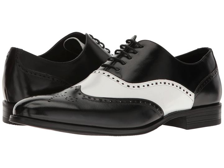 Stacy Adams Stockwell Wingtip Oxford (black/white) Men's Lace Up Wing Tip Shoes