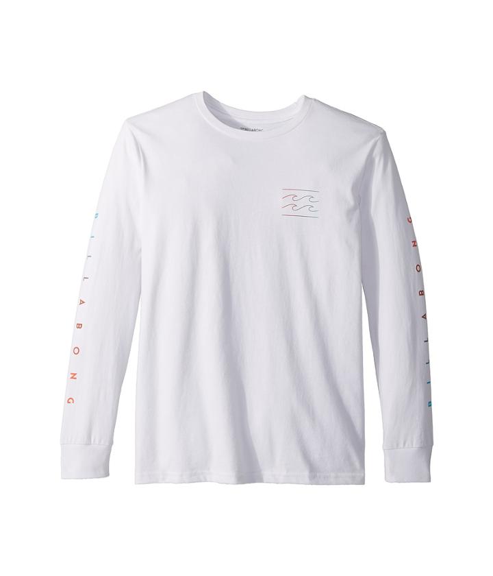 Billabong Kids Unity Long Sleeve Tee (big Kids) (white) Boy's Long Sleeve Pullover