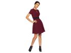 Taylor Short Sleeve Fit And Flare Dress (burgundy) Women's Dress