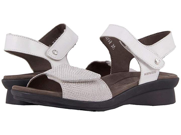 Mephisto Pattie (white Silk/silver Python) Women's Shoes