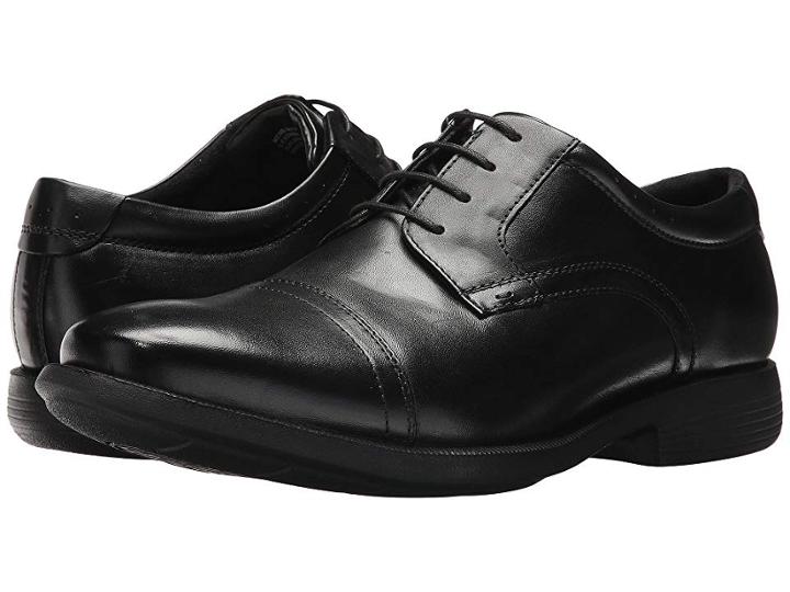 Nunn Bush Dixon Cap Toe Oxford With Kore Walking Comfort Technology (black) Men's Shoes