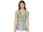Lilly Pulitzer Essie Top (multi Catch The Wave) Women's Clothing