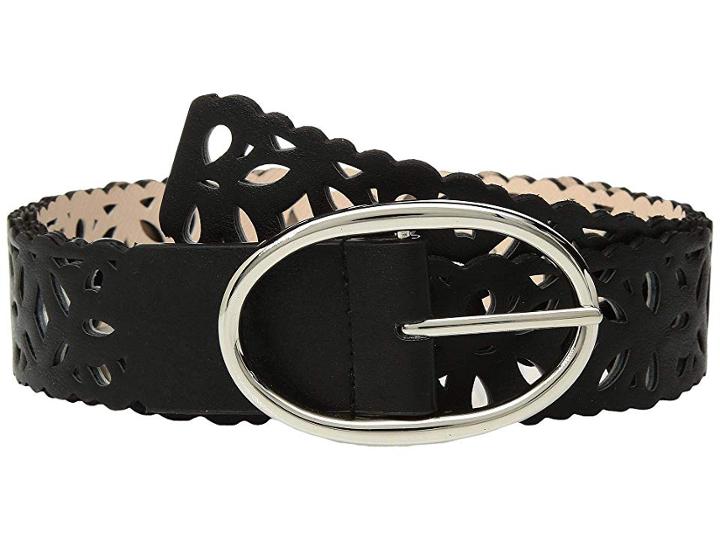 Steve Madden Reversible Perforated Belt (black/brush) Women's Belts