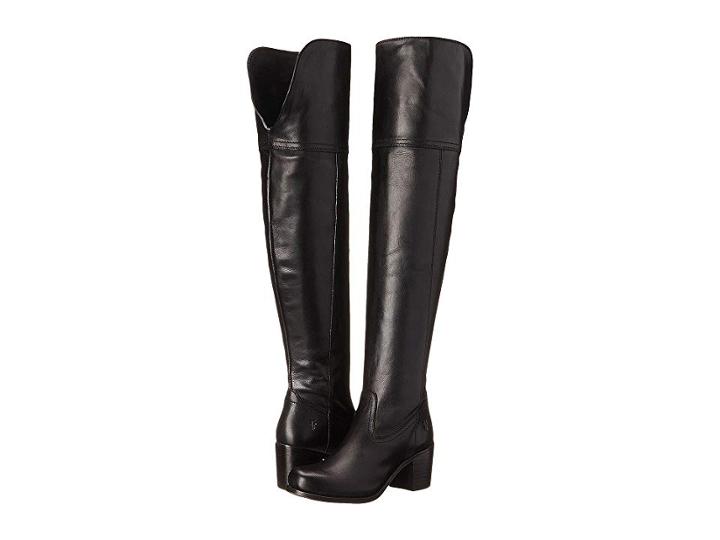 Frye Kendall Otk (black Smooth Full Grain) Cowboy Boots