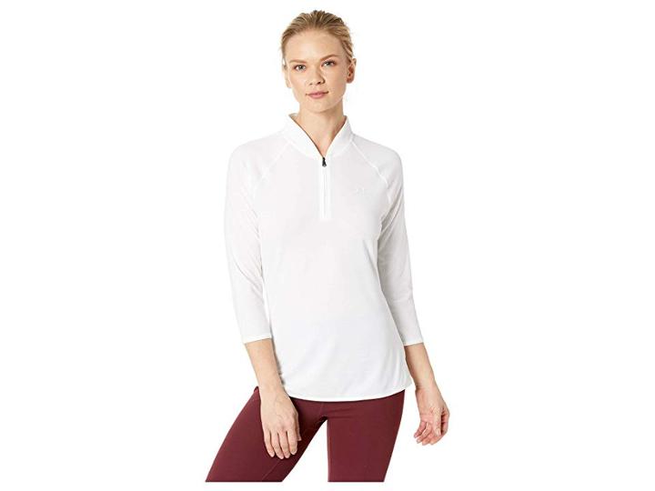 Under Armour Golf Microthread Edge Zip Polo (white/white/white) Women's Clothing